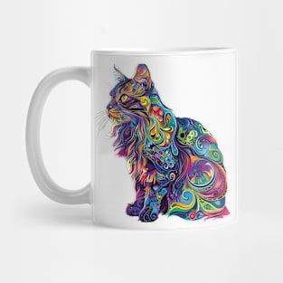 Psychedelic Cat Mug